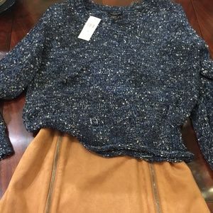 Speckled Blue and White Soft Chunky Sweater - NWT